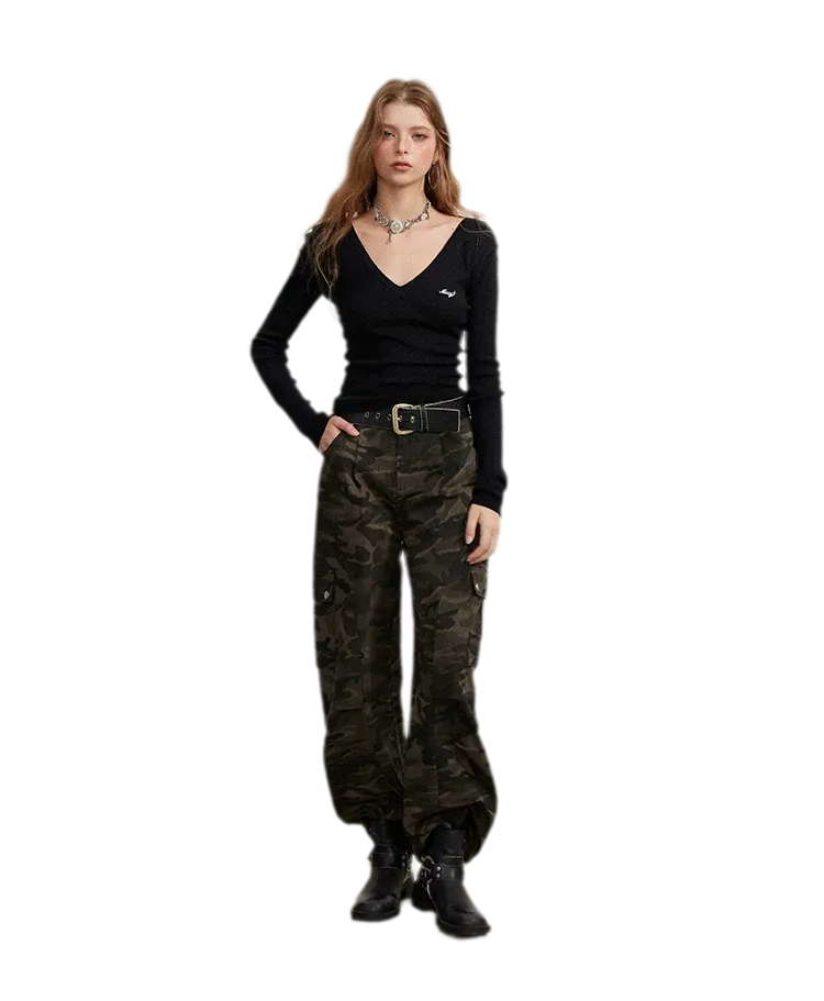 Stretch Two-Way Long-Sleeve Top