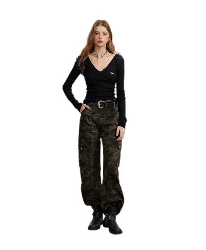 Stretch Two-Way Long-Sleeve Top