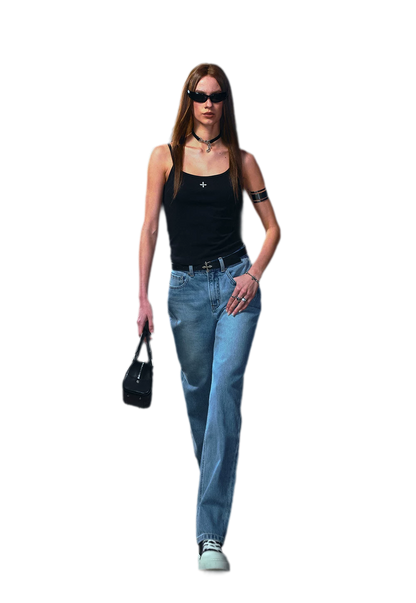 Vintage Style Adjustable Strap Top