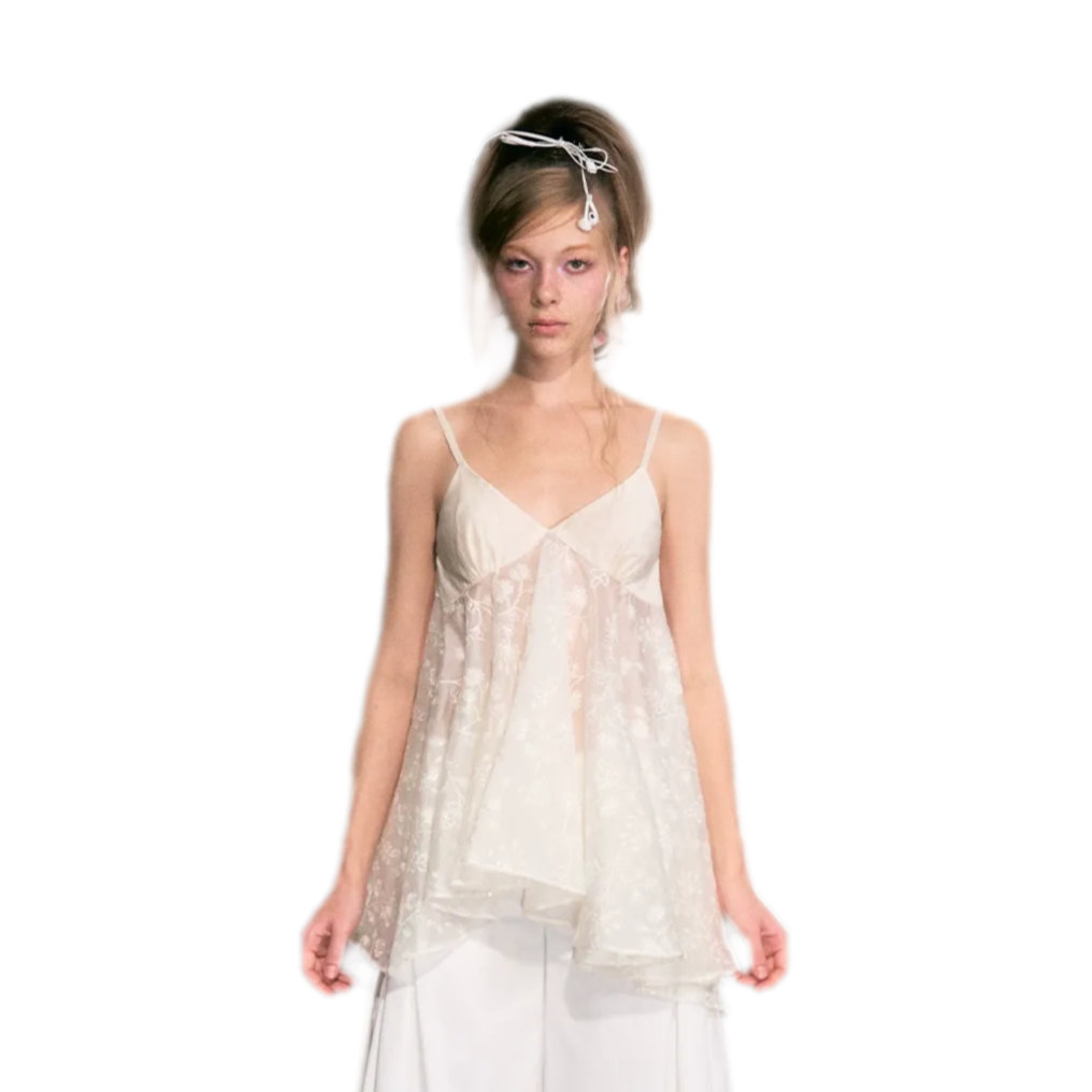Embroidered Lace Cami Top