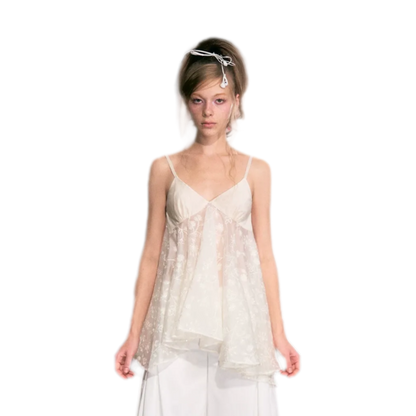 Embroidered Lace Cami Top