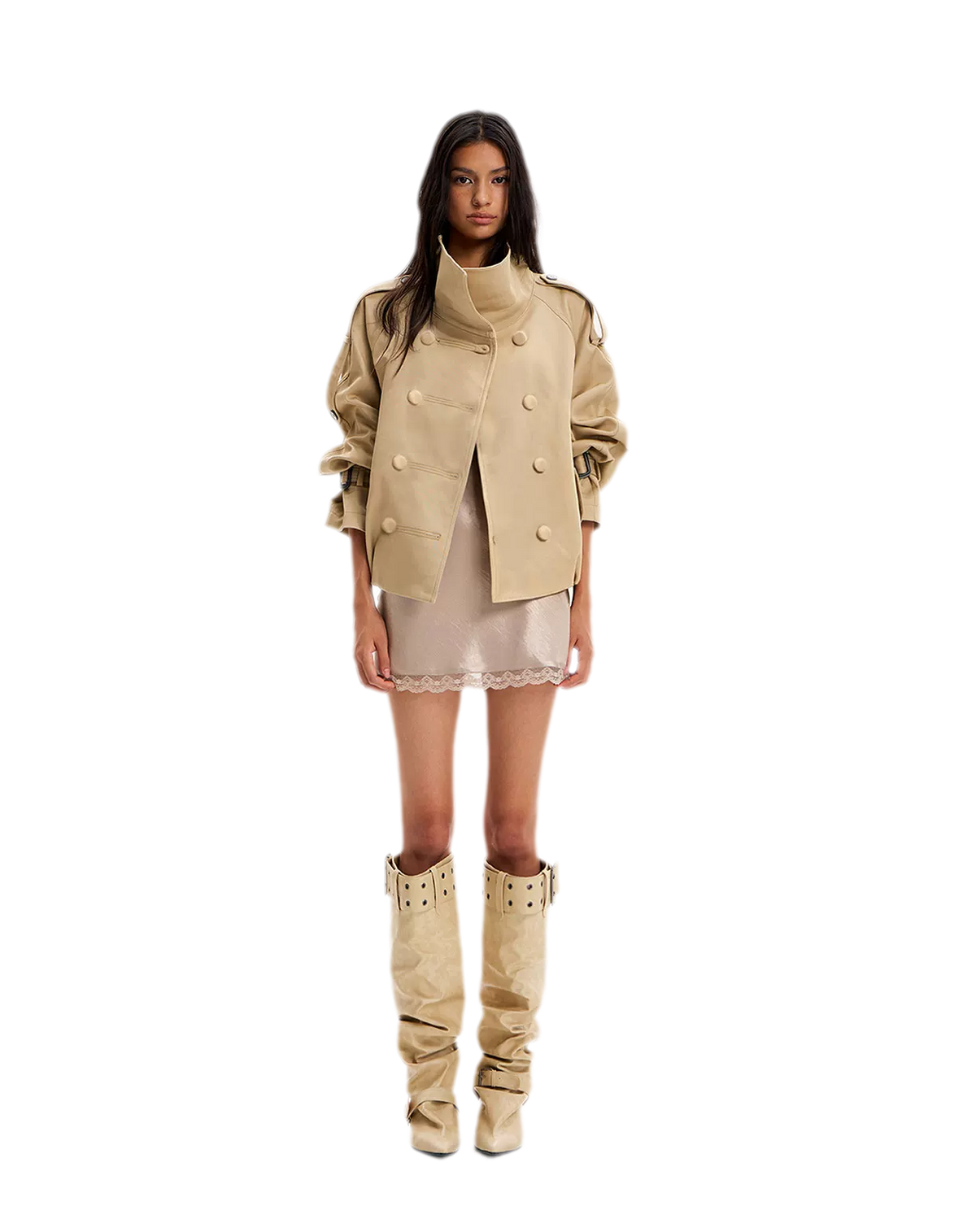Pointed Slouchy Knee-High Boots