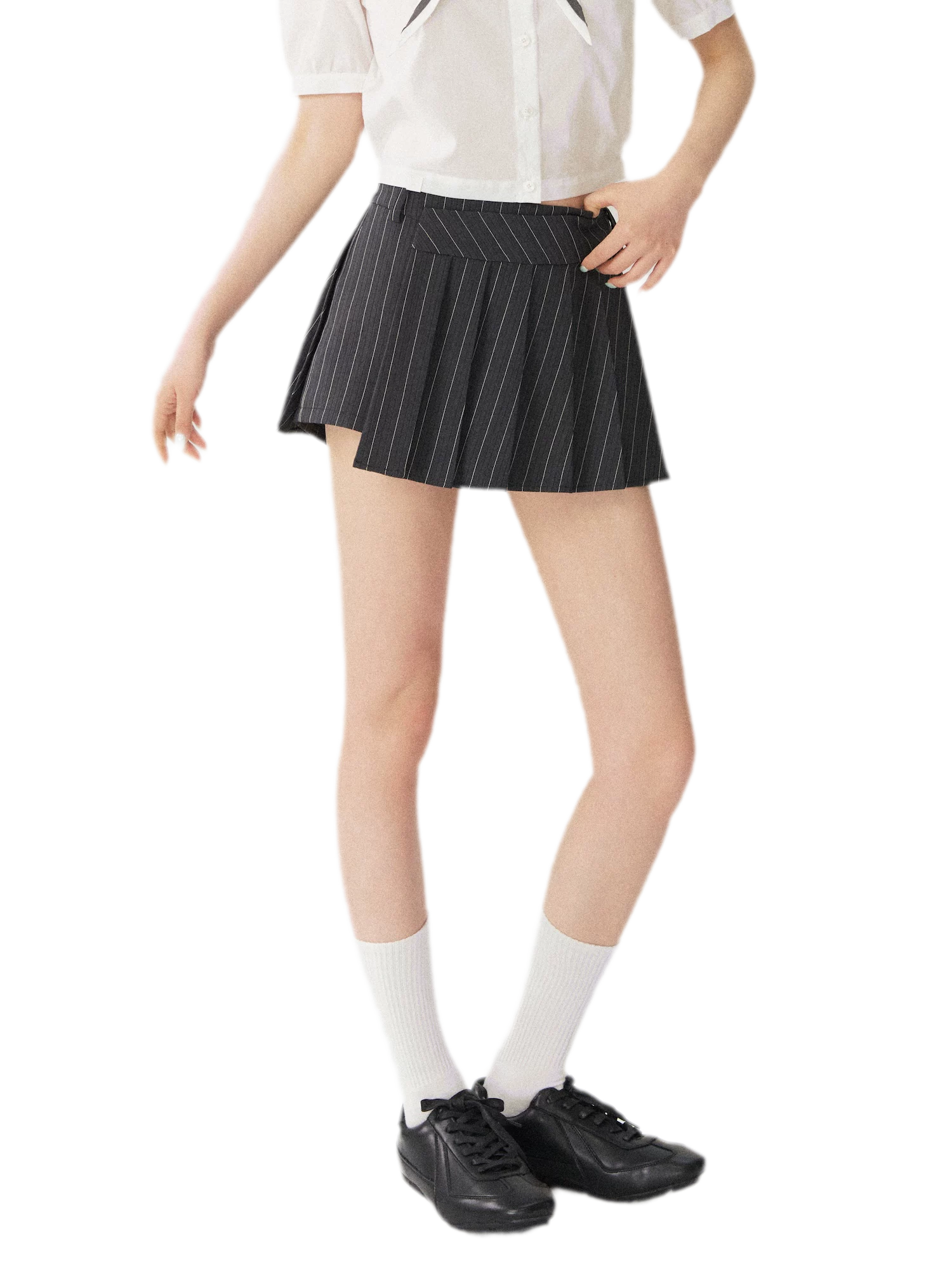 Striped Pleated Skort