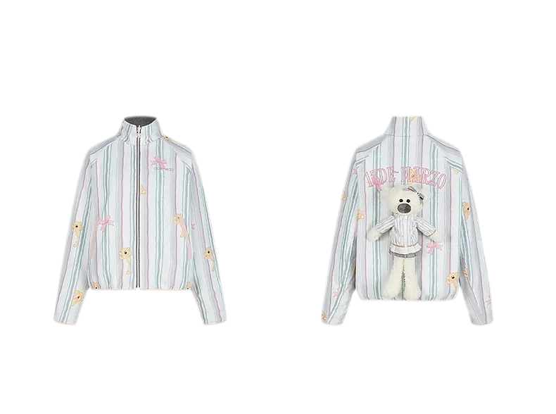 Printed Fleece Raglan Jacket