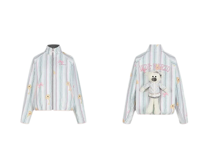 Printed Fleece Raglan Jacket