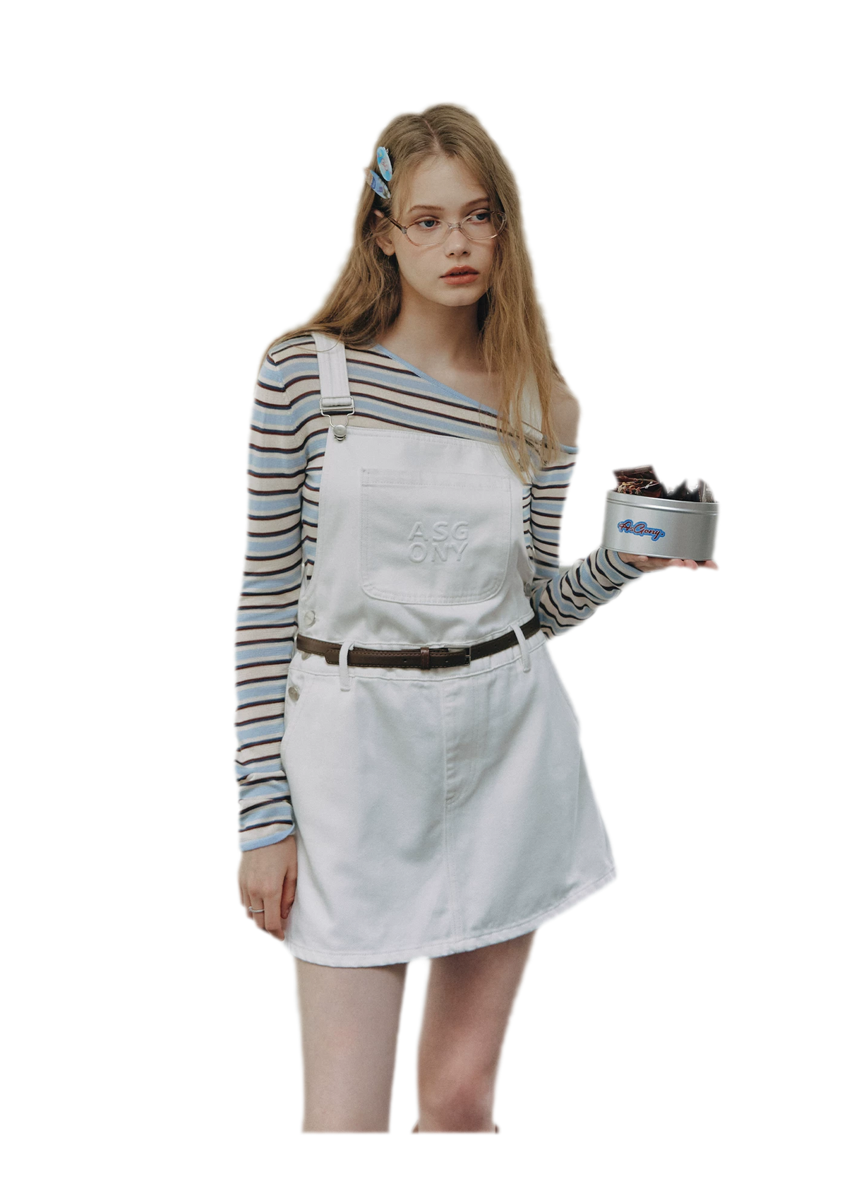 Contrast Stripe Cropped Knit Top