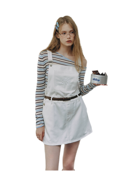 Contrast Stripe Cropped Knit Top