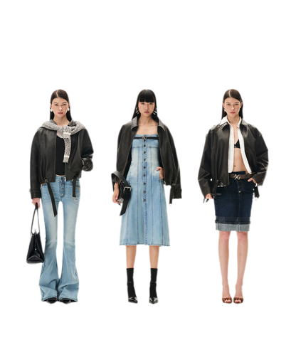 Aged Faux Leather Harrington Jacket