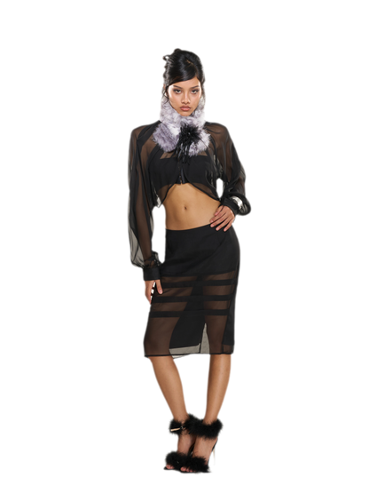 Stretch Button Bandeau Top