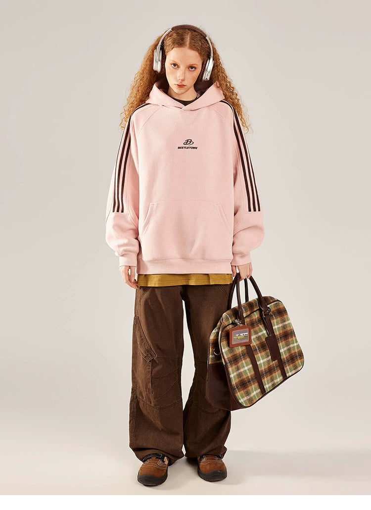 Striped Oversized Pullover Hoodie
