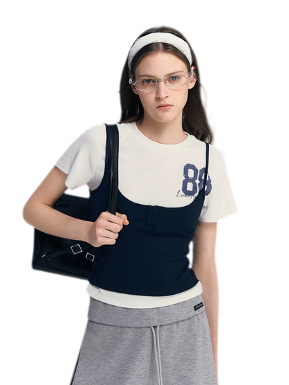 Vintage Layered Raglan Tee