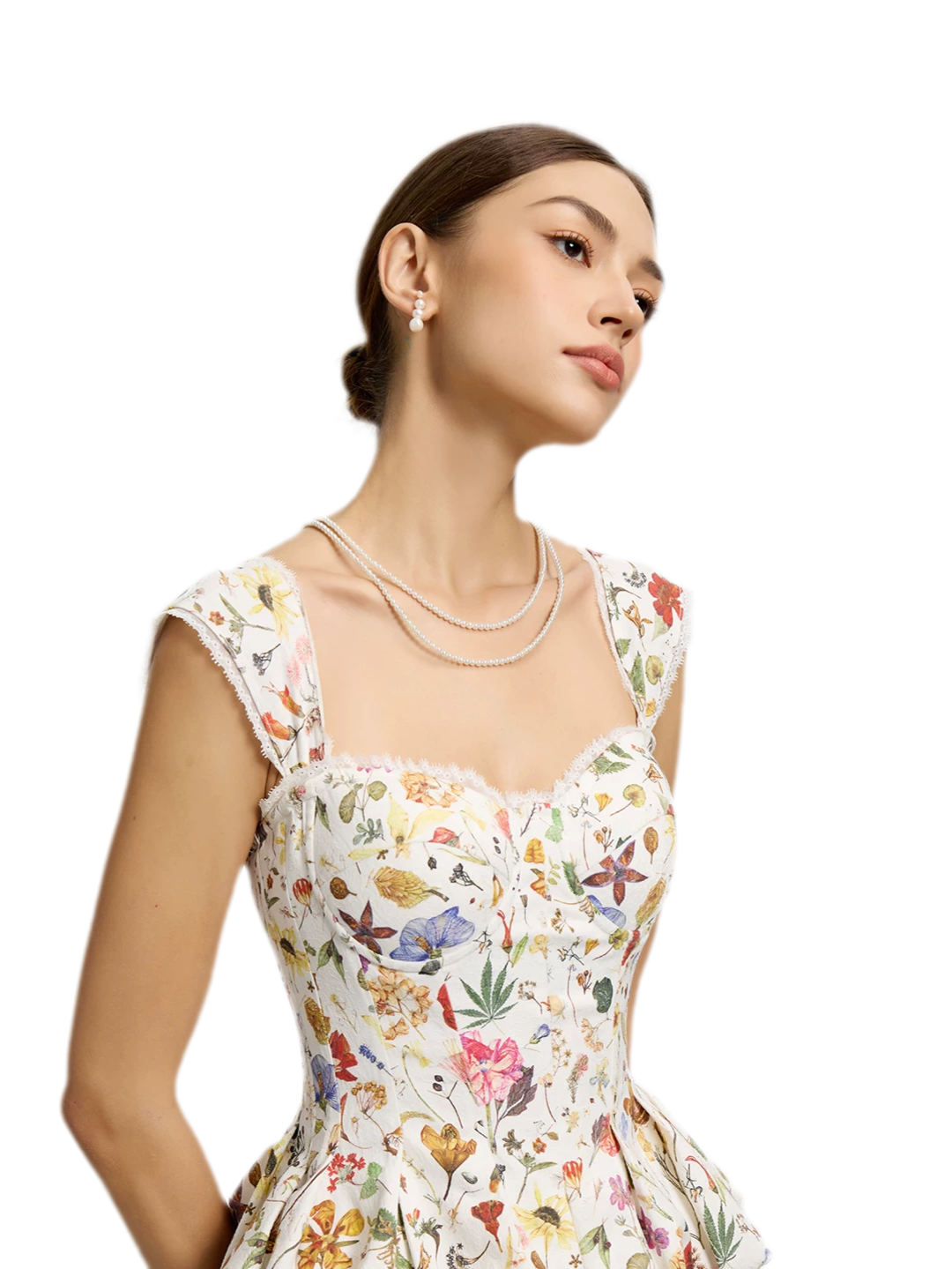 Floral Boned Corset Top