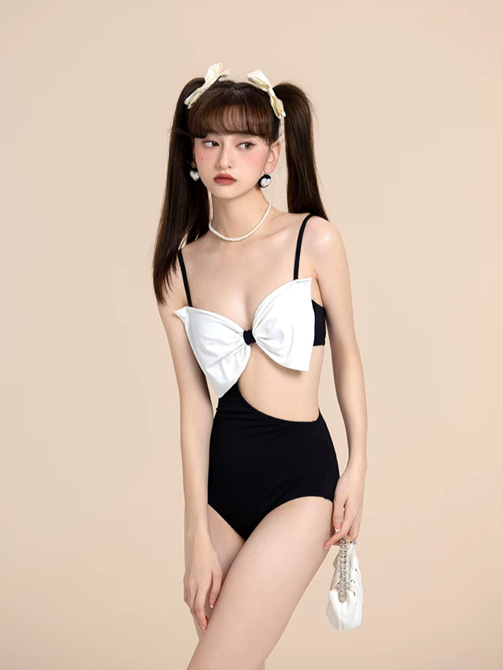 Cutout Bow One-Piece Swimsuit