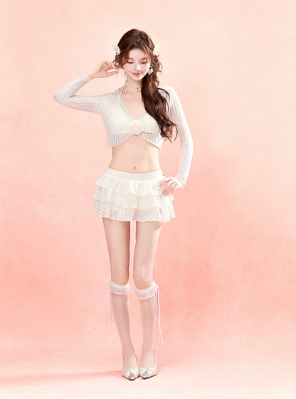 Three-Piece Swim Skirt Set