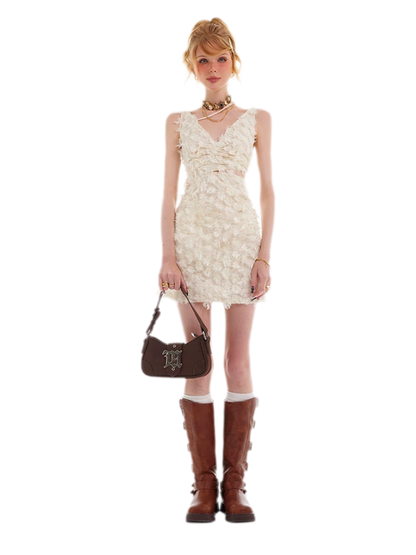 Feather Fringe Mini Dress