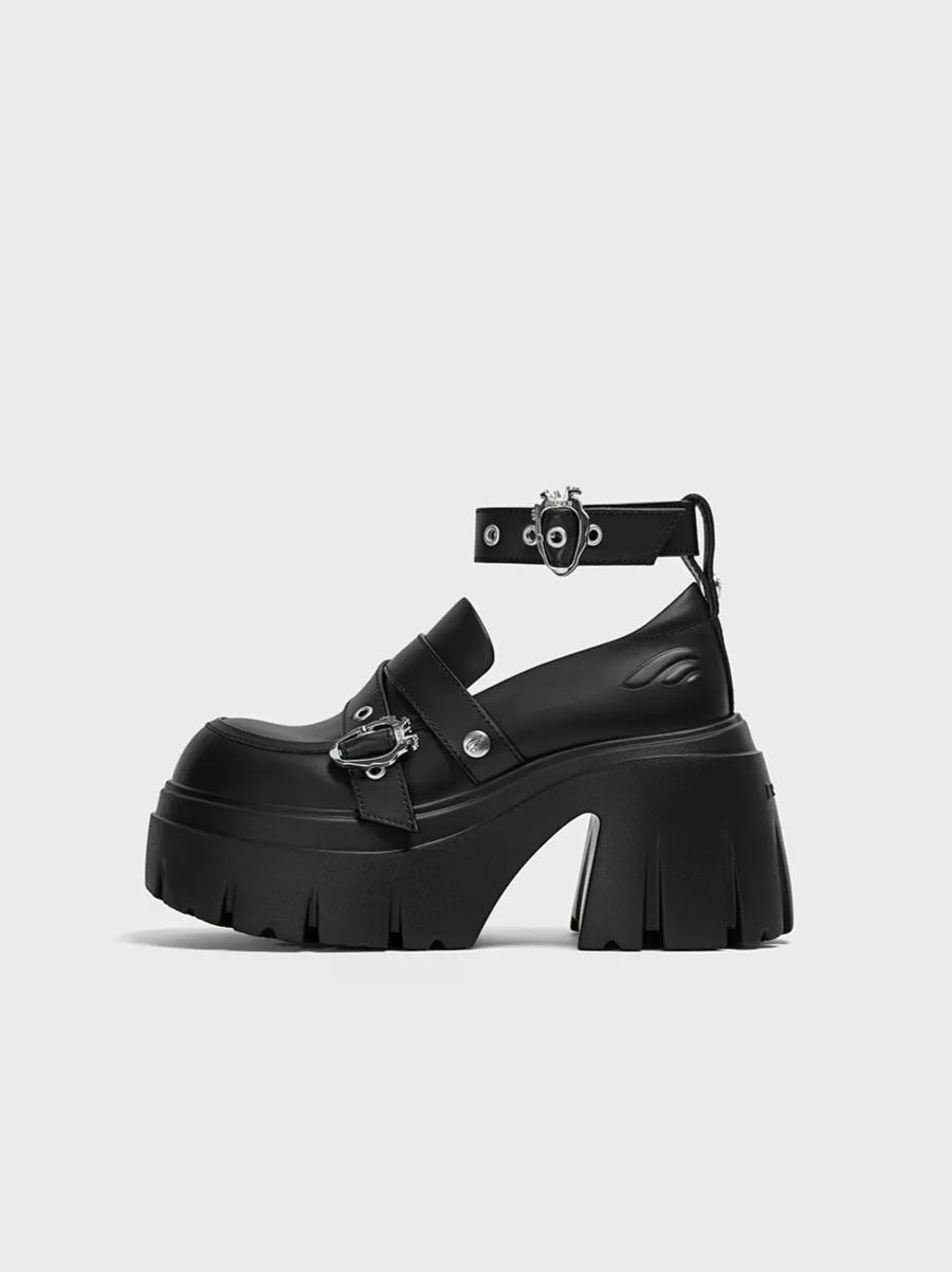 Matte Black Chunky Loafers
