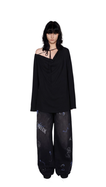 Draped Off-Shoulder Tee