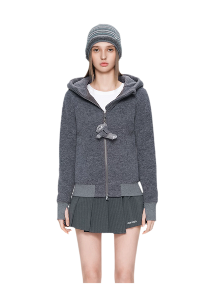 Soft Fleece Slim-Fit Hooded Jacket