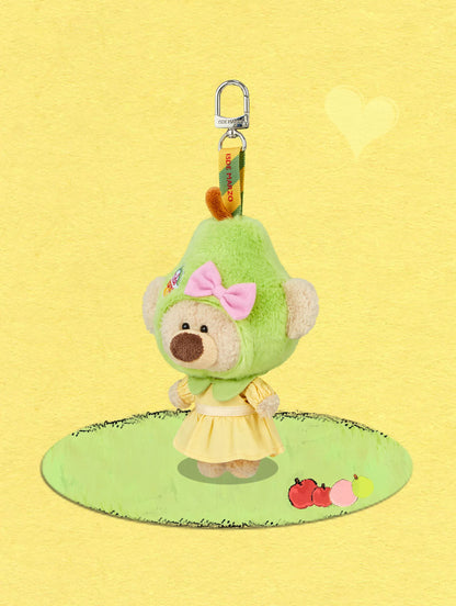 Plush Pear Fruit Keychain