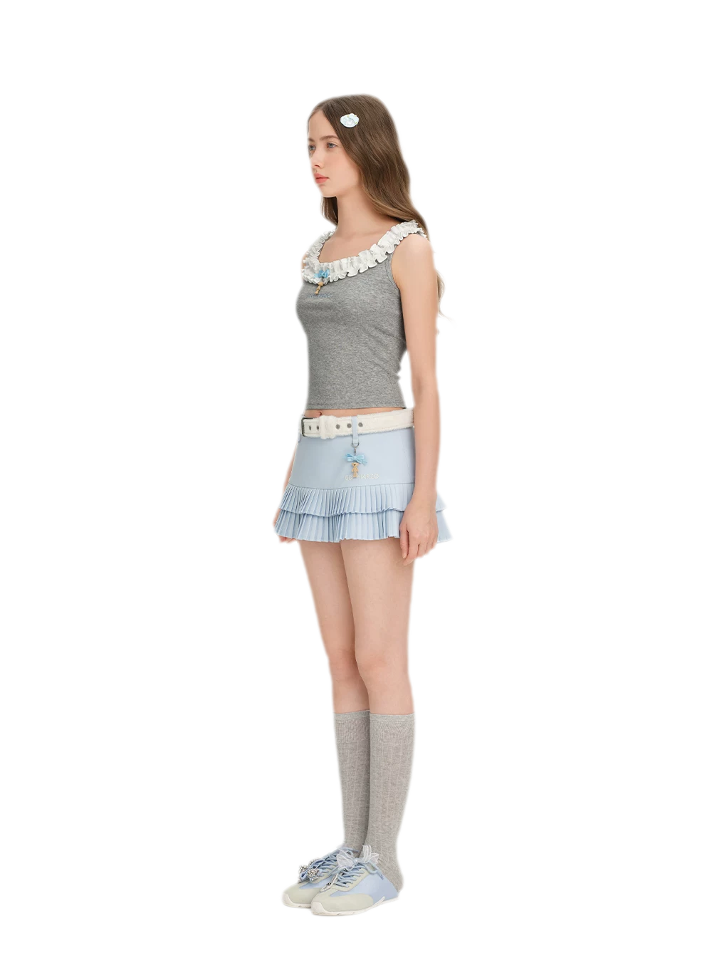 Ruffle Collar Knit Camisole