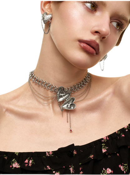 Vintage Heart Pendant Necklace