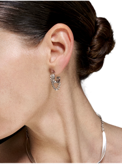 Mobius Line Stud Earrings