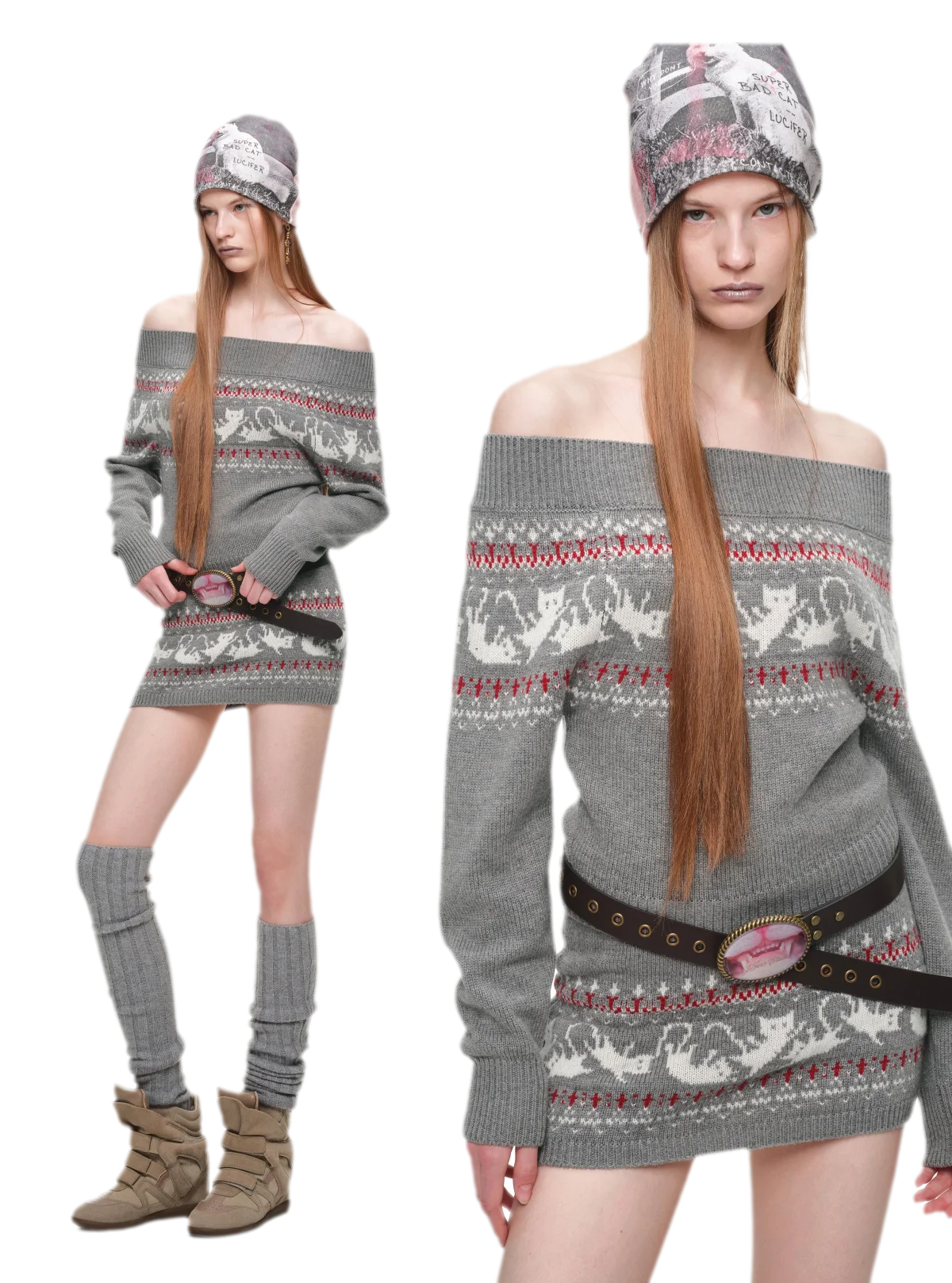 Haut en maille pour chat Fair Isle