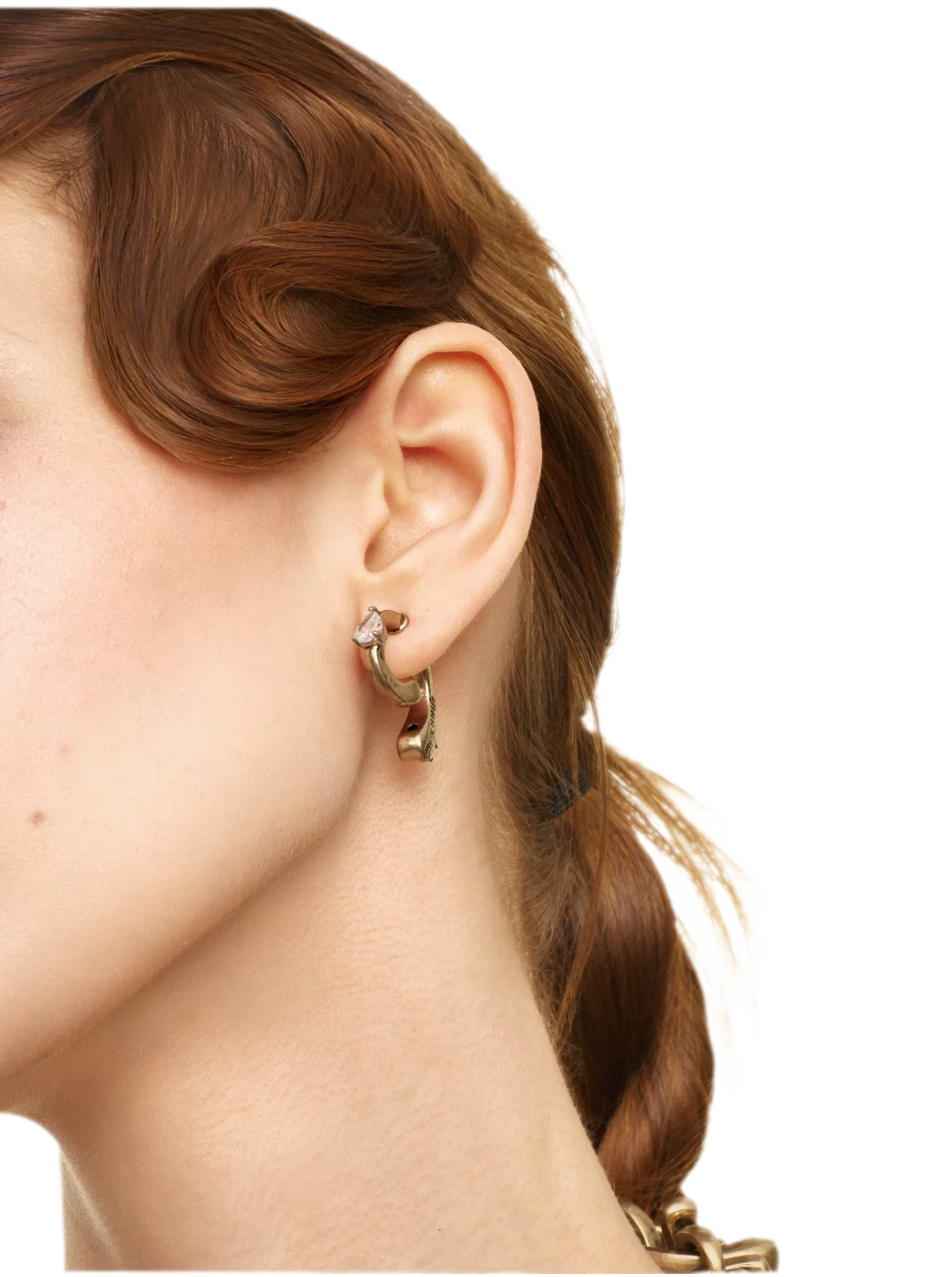 Vintage Gold &amp; Silver Zircon Earrings