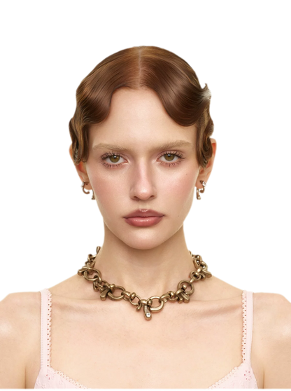 Vintage Bow Choker Necklace