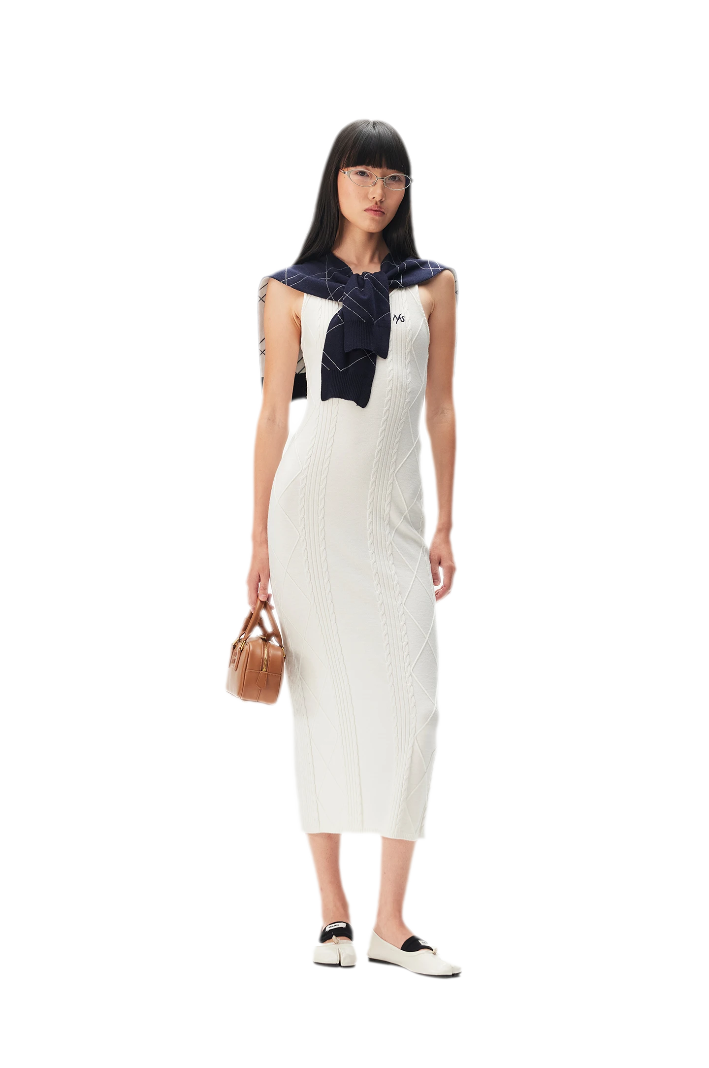 Wool Cable Knit Dress