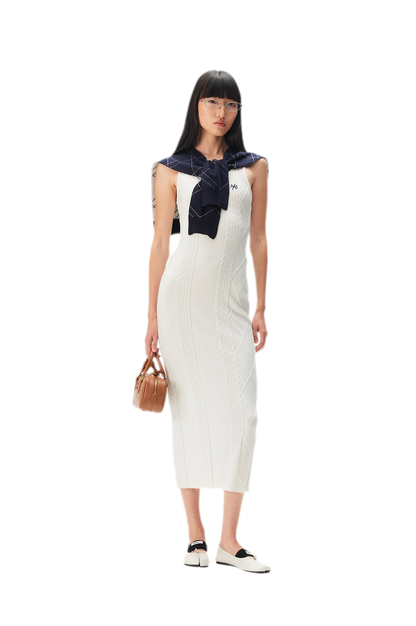 Wool Cable Knit Dress