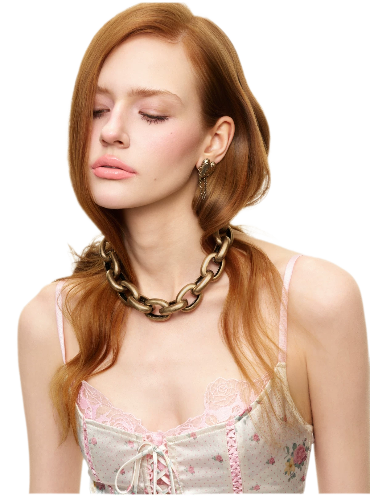 Oval Link Choker Necklace