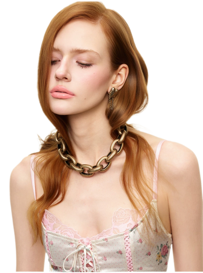 Oval Link Choker Necklace