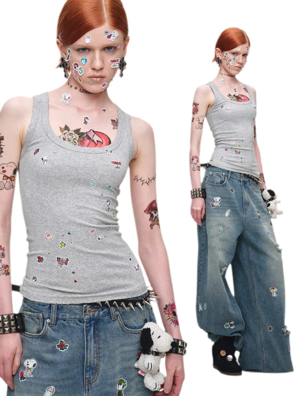 Washed Ribbed Scoop-Neck Tank