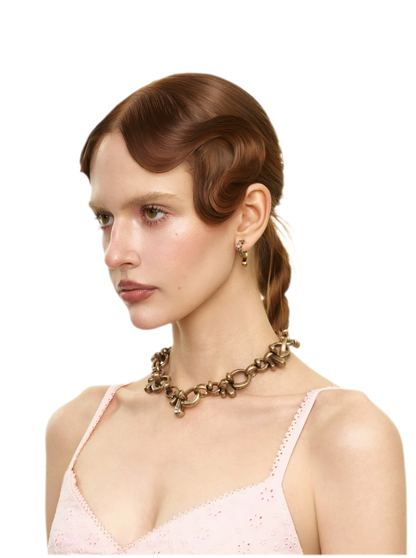 Vintage Bow Choker Necklace