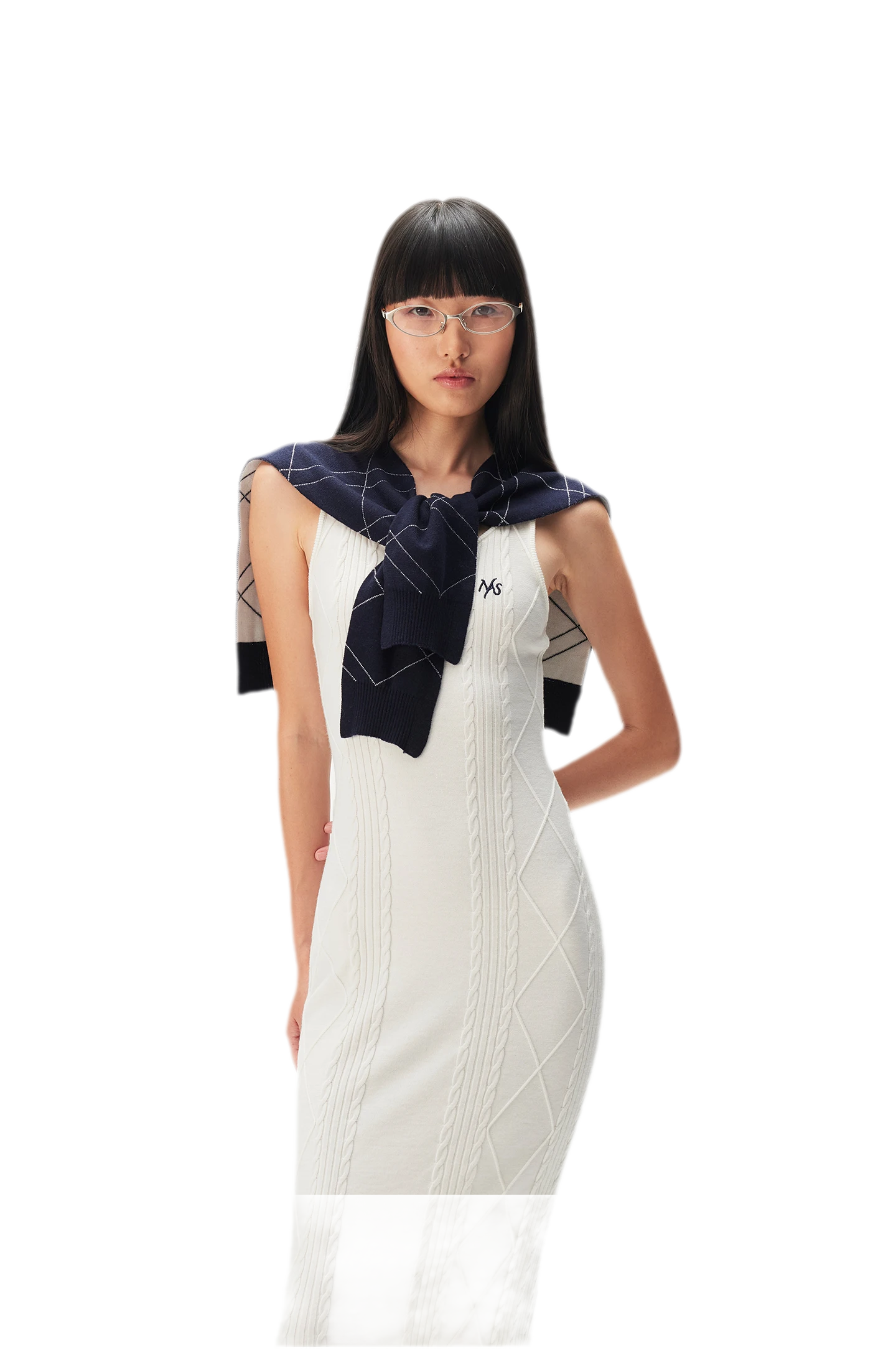 Wool Cable Knit Dress
