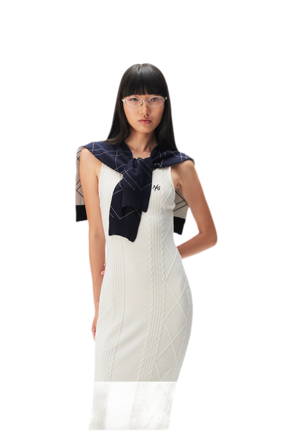 Wool Cable Knit Dress