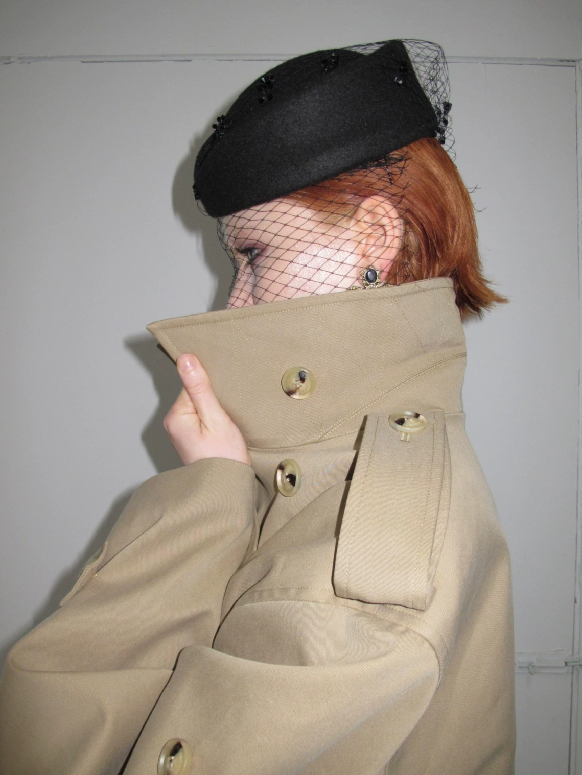 Double-Breasted Belted Trench Coat