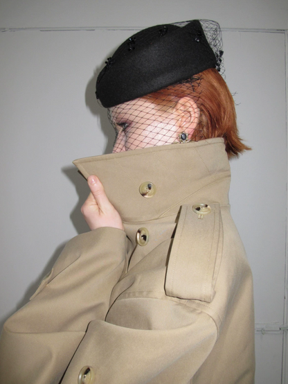 Double-Breasted Belted Trench Coat