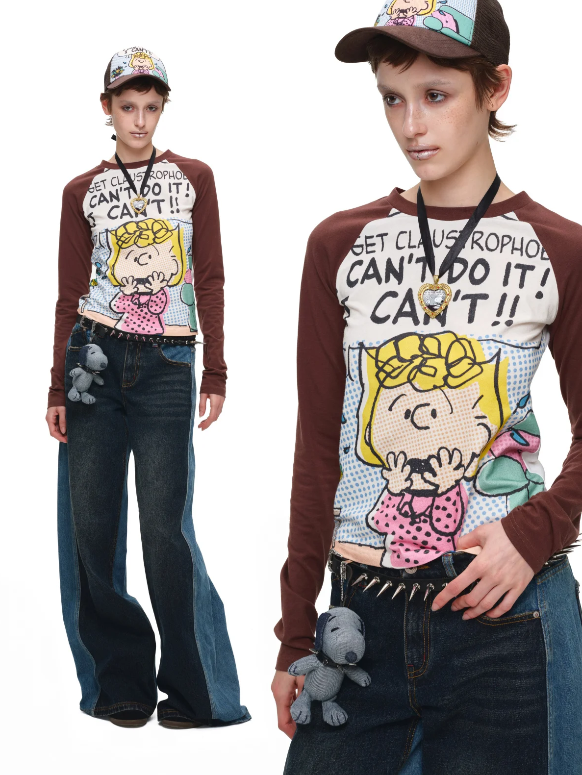Contrast Raglan Graphic T-Shirt