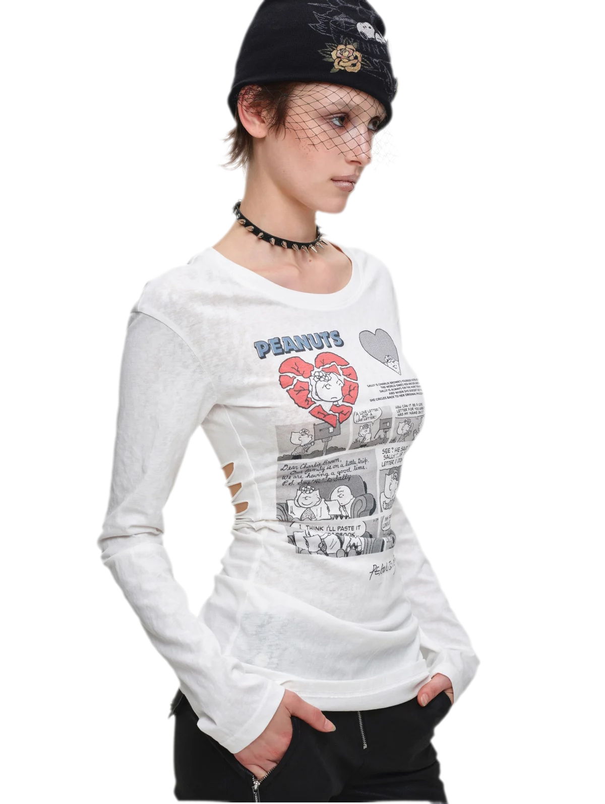 Retro Printed Cutout Dress