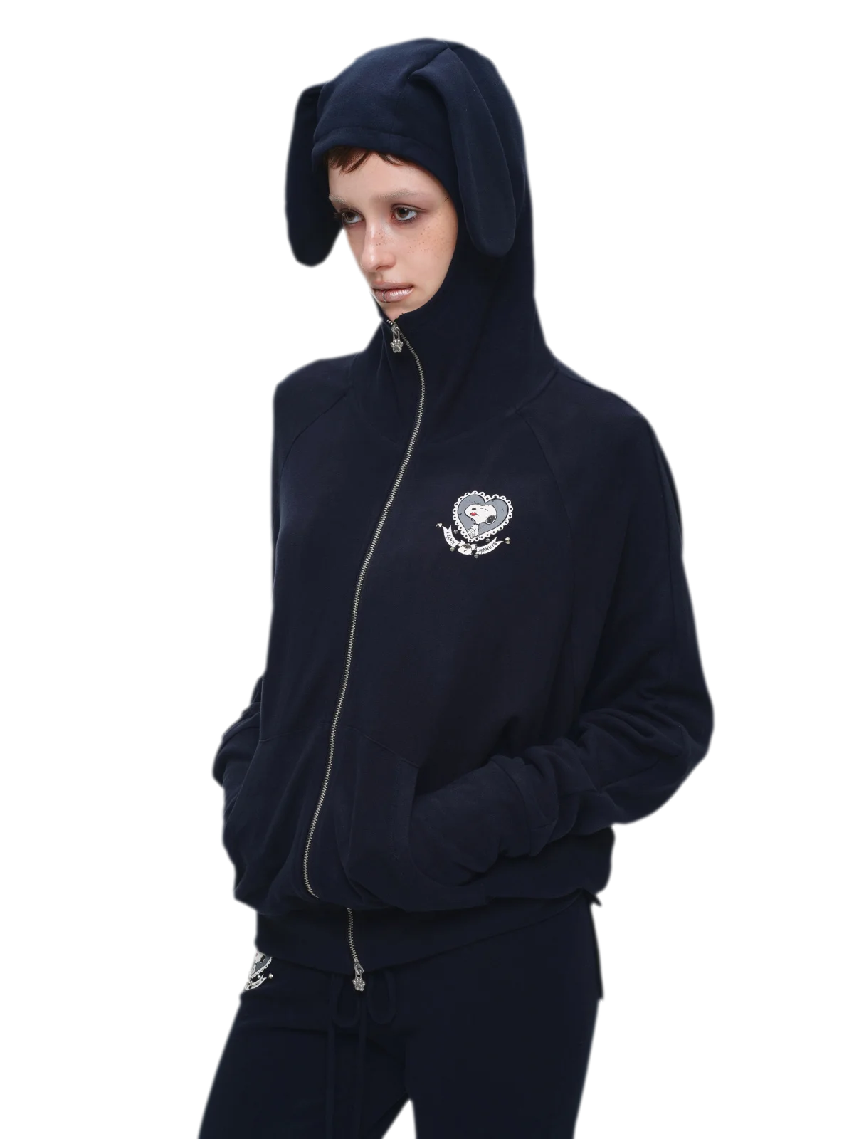 Brushed Knit Batwing Hoodie Set
