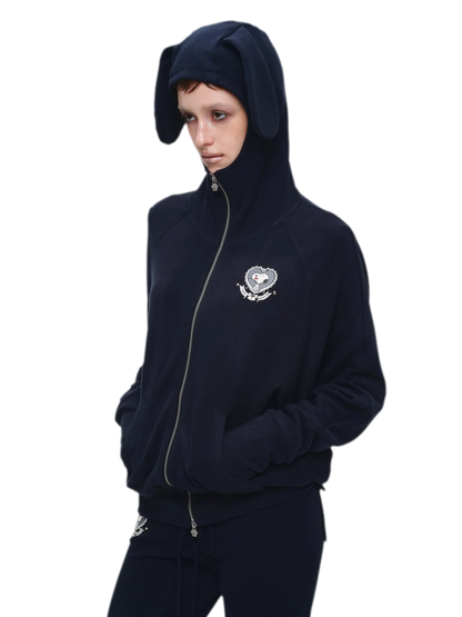 Brushed Knit Batwing Hoodie Set