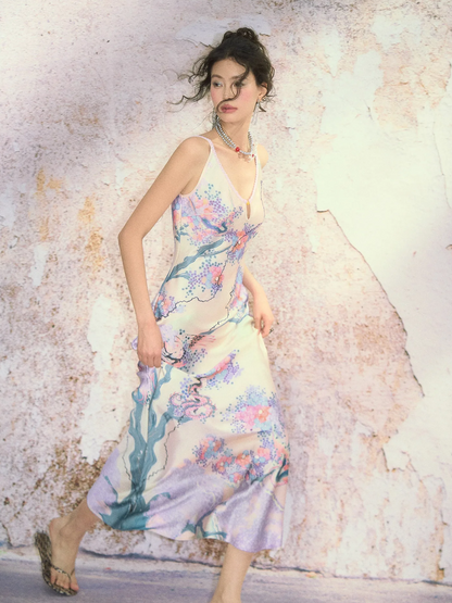 Satin Fishtail Slip Dress