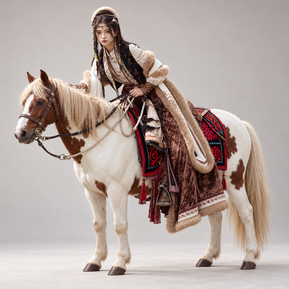 长河秋鸿 Autumn River Geese Embroidered Cloak