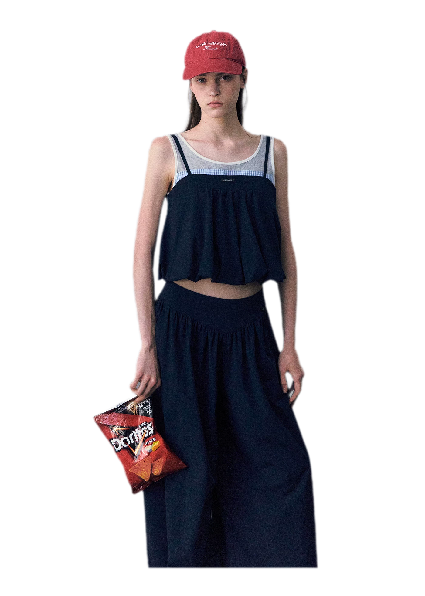 Contrast Faux Layered Set