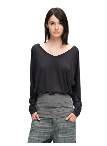 Lyocell Asymmetric Off-Shoulder Top