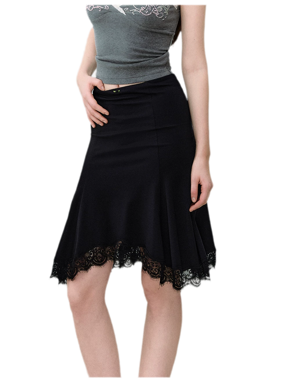 Lace Mermaid Midi Skirt