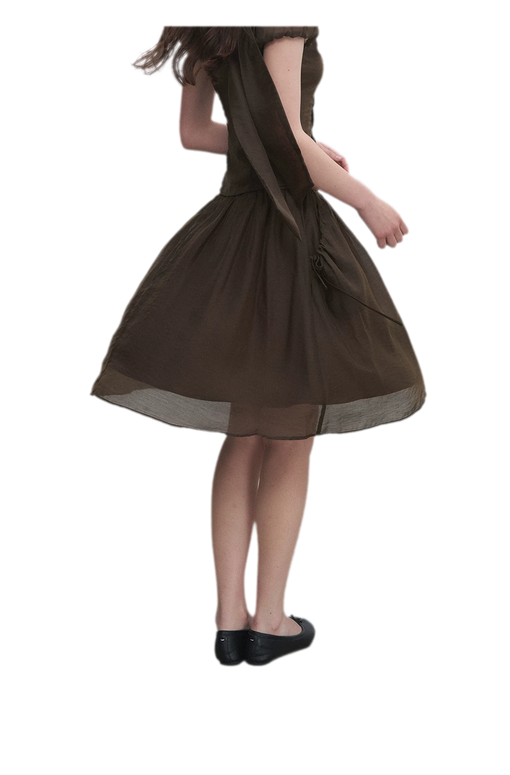 Tie-Neck Flared Skirt Set