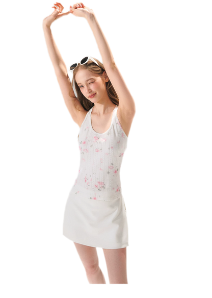 Floral Textured Knit Tank